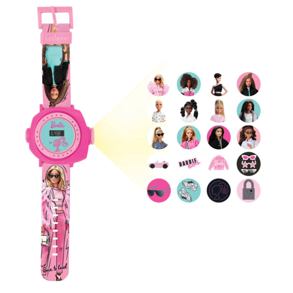 Lexibook DMW050BB Barbie Children's Projection Watch with 20 Images