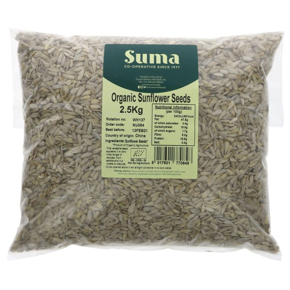 Suma Bagged Down Organic Sunflower Seeds 2.5kg