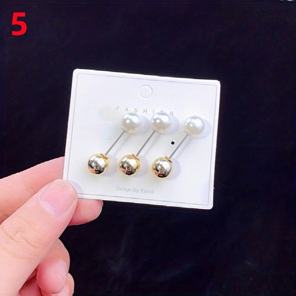 3 4 6pcs Brooch Pins Sweater Shawl Pins Neckline Faux Pearl Pin For Women Girls Clothing Dresses Decoration Accessories