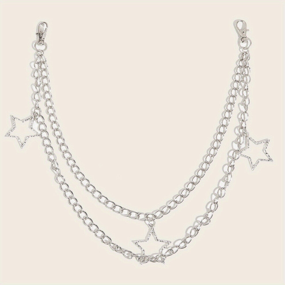 Pentagram Pendant Metal Chain Hip Hop Decorative Jeans Pants Chain Punk Waistband Accessories For Women