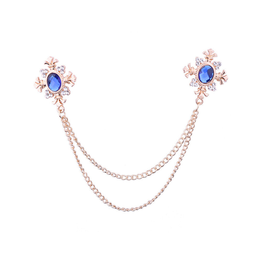 Mens Statement Corsage Shirt Collar Accessories Brooch