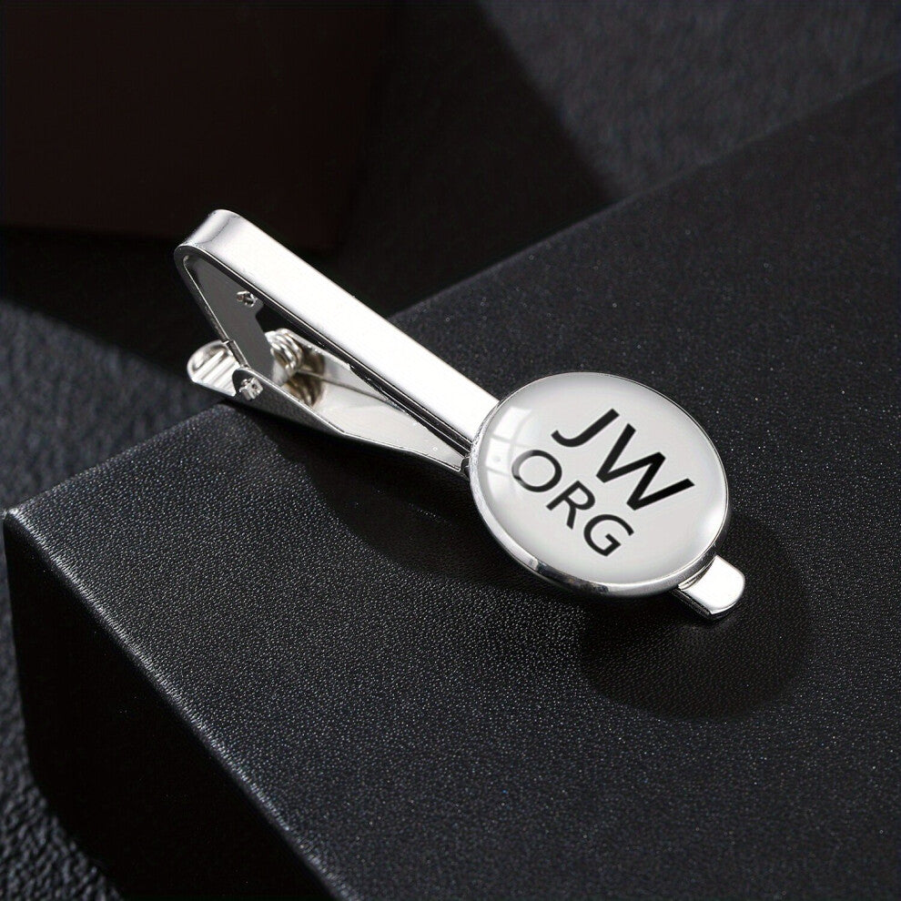 1pc Steampunk Jehovah Witness Tie Clip Glass Photo Cap Booth Mens Accessories
