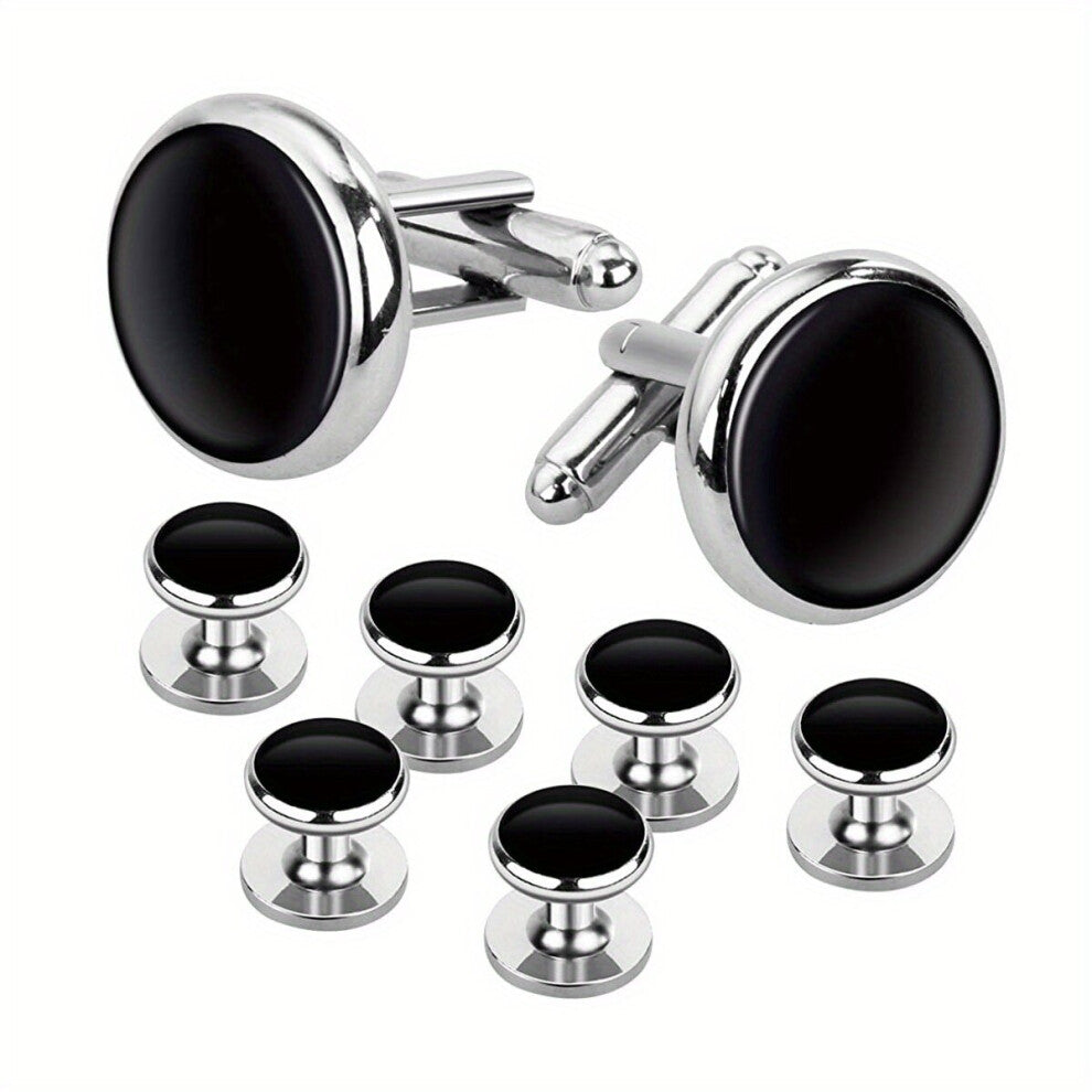 8pcs set Cufflinks And Studs Set For Tuxedo Shirts Business Wedding