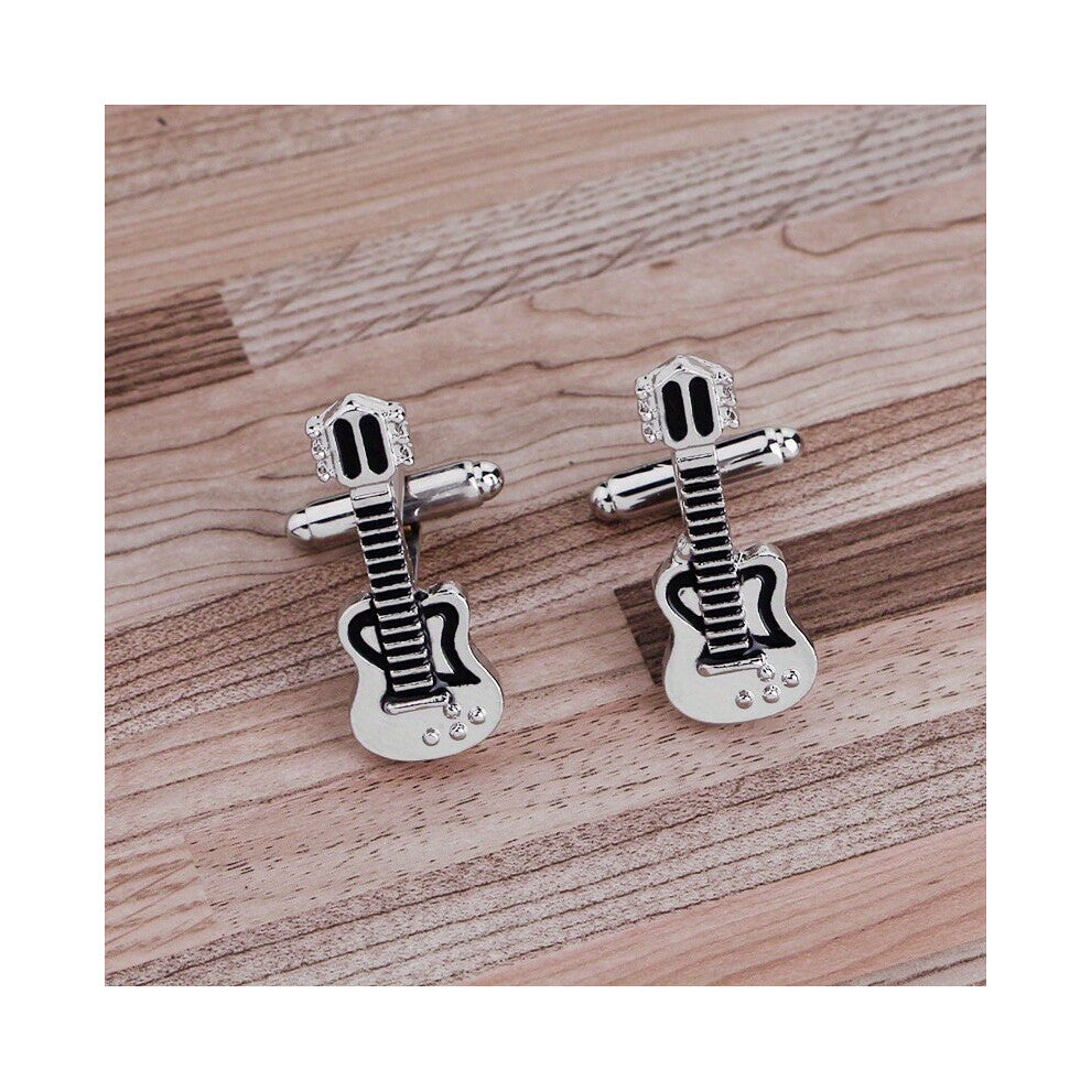 Music Instrument Creative Guitar Cufflinks Cuff Nails Violin Love And Guitar Unique Shirt Accessories Cufflinks