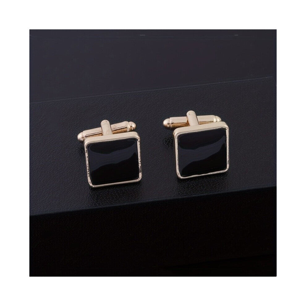 1pair Geometric Square Alloy Cufflinks Cuff Nails Accessories Versatile Casual Cuff Links For Men