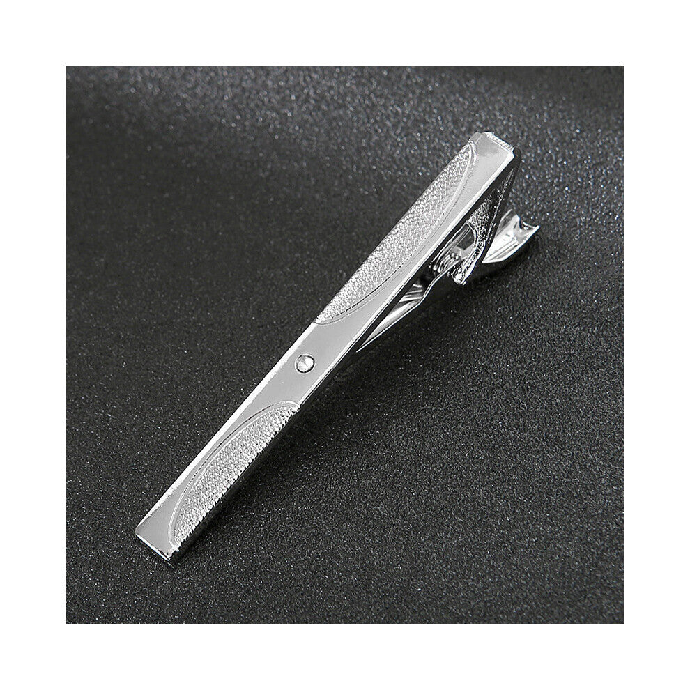 1pc Mens Tie Clip Silver Tie Clip Business Holiday Gift Clothing Accessories