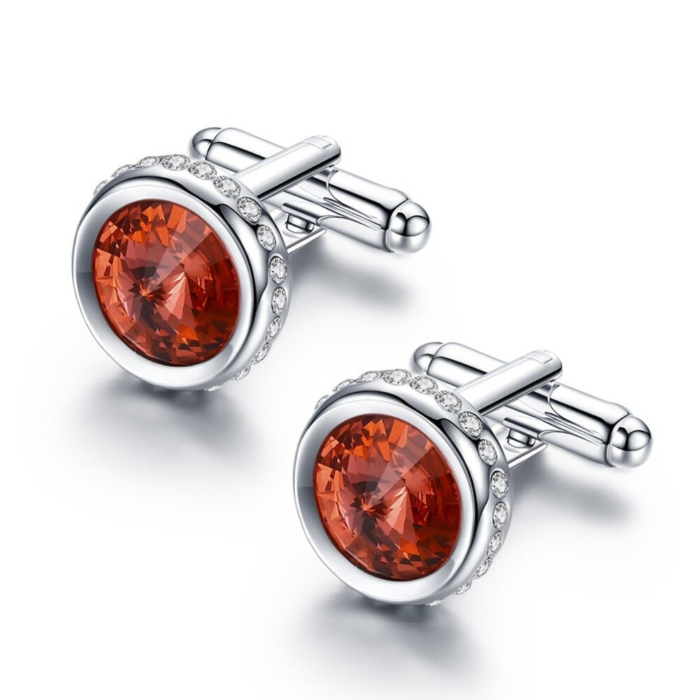 Alloy Crystal Shirt Cufflinks For Men