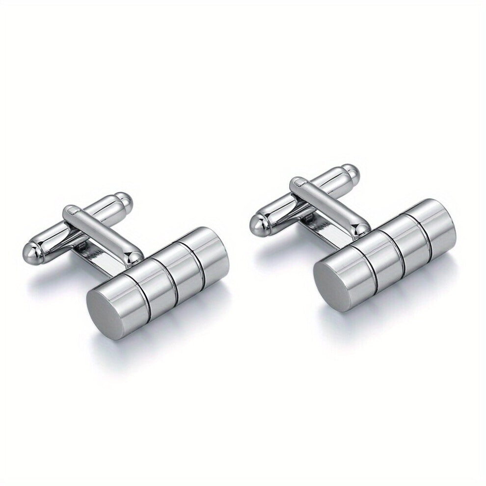 1pair Three dimensional Cylindrical Cut Pattern French Suit Shirt Cufflinks 2 Cufflinks