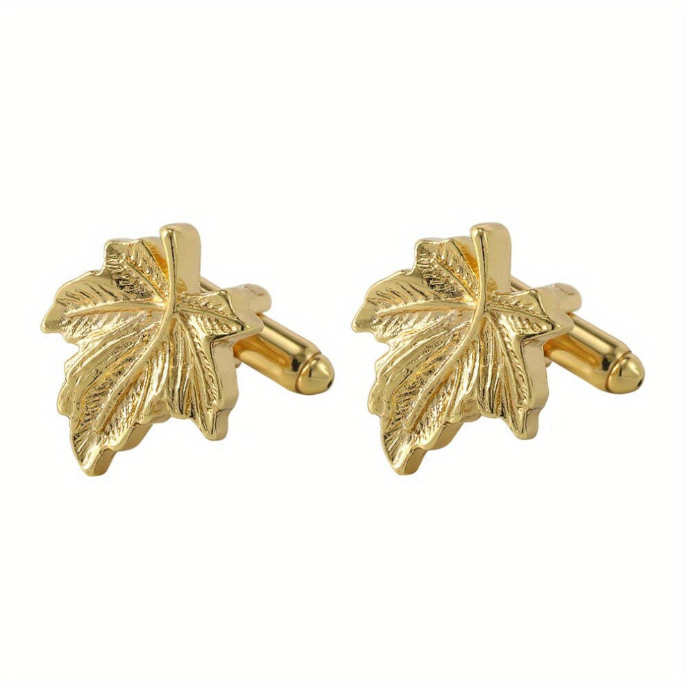 Vintage Leaf Cufflinks Shirt Cufflinks Versatile Accessories Cufflinks For Wedding Suit