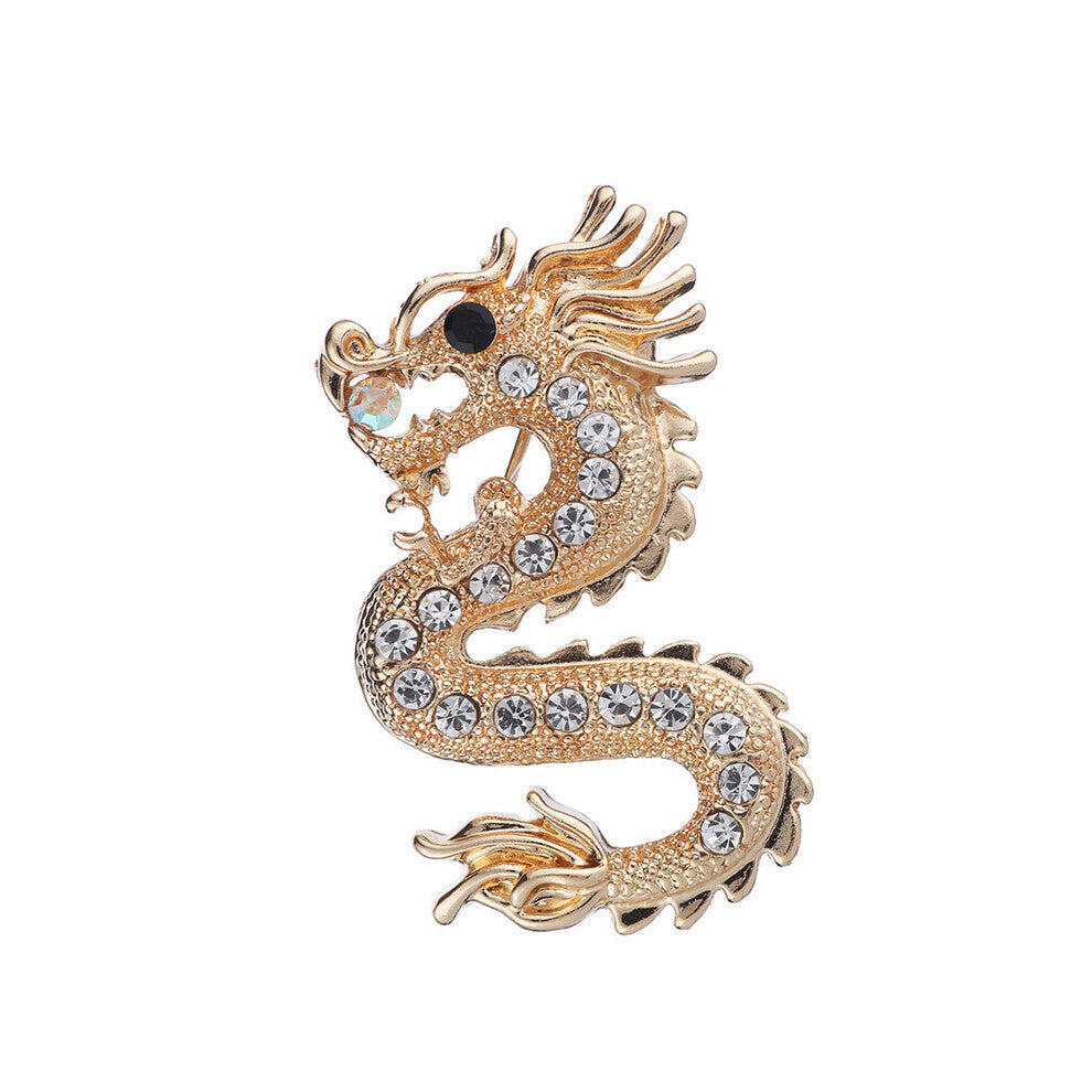 1pcs Dragon Brooch For Men Punk Shirt Collar Coat Clothing Pins Jewelry Accessories