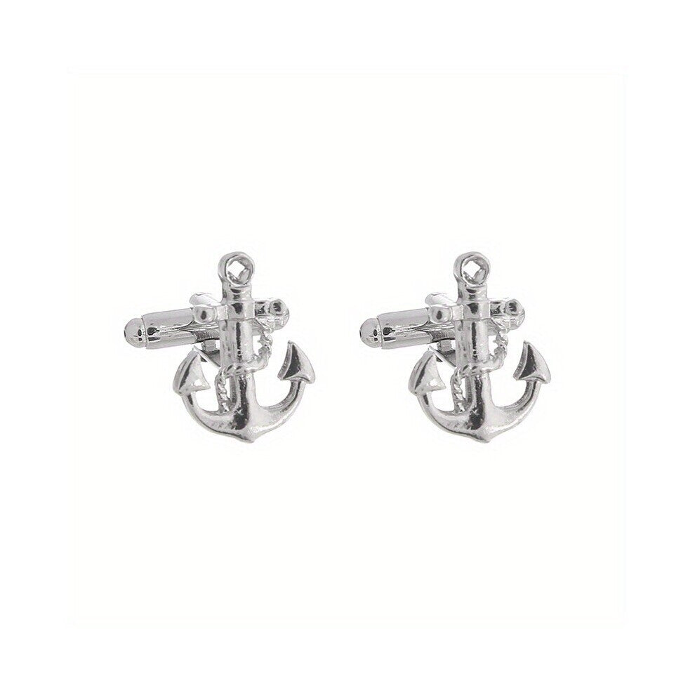 1pair Boat Anchor Cufflinks Sleeve Nails Mens Shirt Accessories