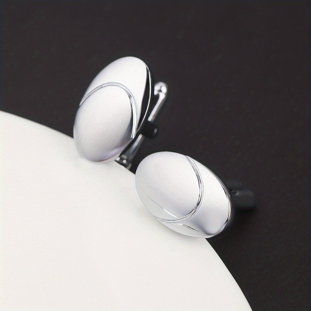 1 Pair Of Glossy Nail shaped High Business Classic French Cufflinks 2 Cufflinks