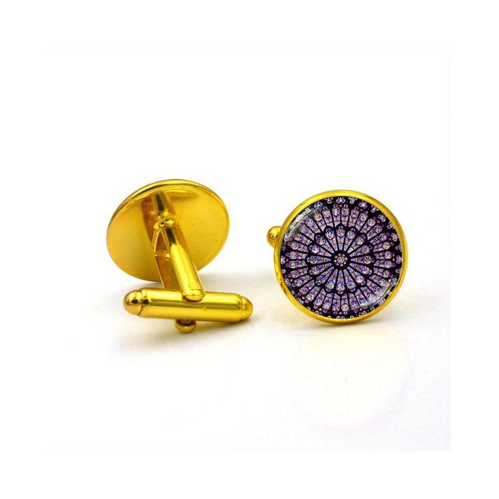 1 Pair Notre Dame De Paris Cufflinks French Mens Shirt Cuff Studs Suit Cufflinks Clothing Accessories Buttons