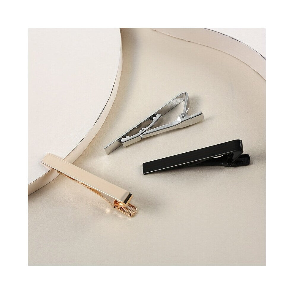 1 3pcs Mens Tie Clip Zinc Alloy Classic Tie Clip Wedding Business Tie Clip Necktie Accessories