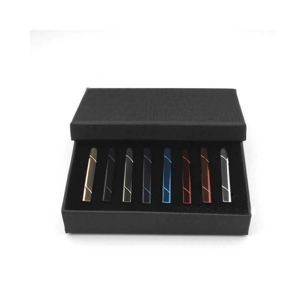 Tie Clip Tie Bar Set Business Casual Tie Clip Stickpin Sets Copper Clip Jewelry Set Accessories For Men