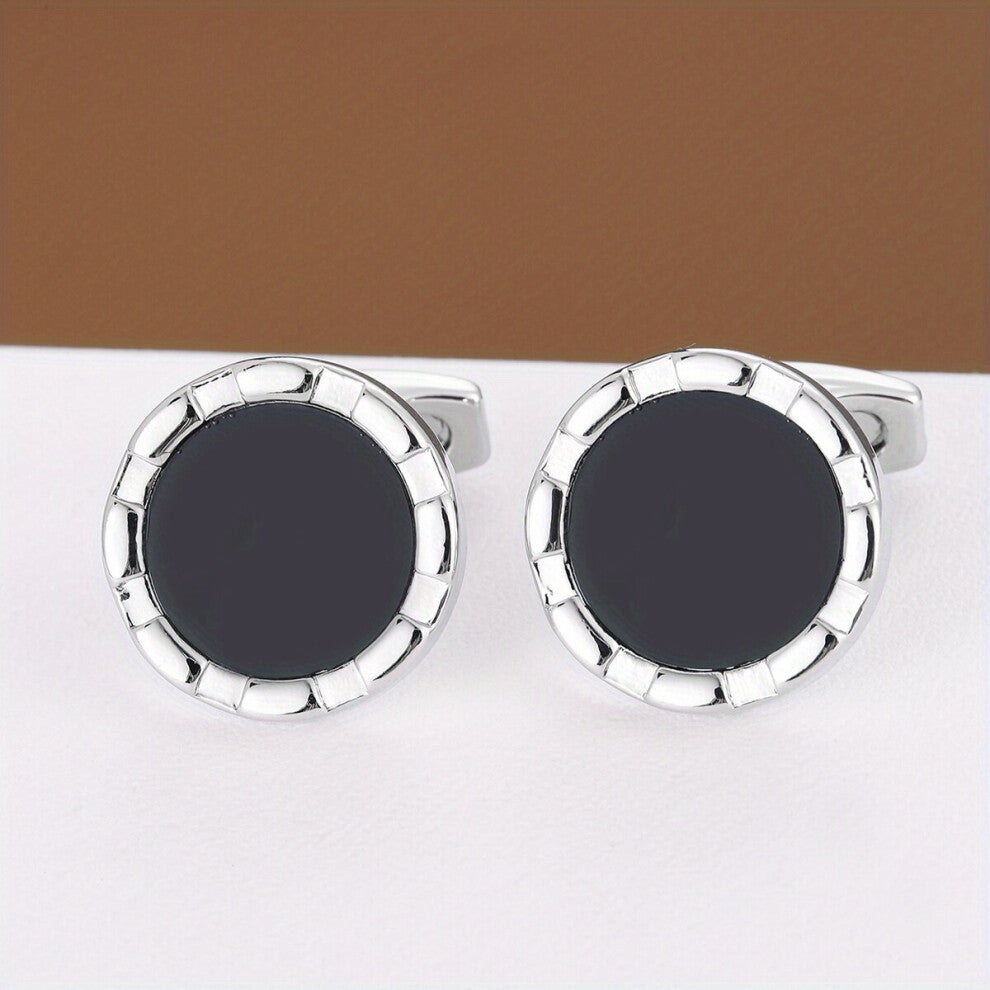 Round Shirt Cufflinks Business Classic Cufflinks Suit Decoration Closure Buckle For Women And Men