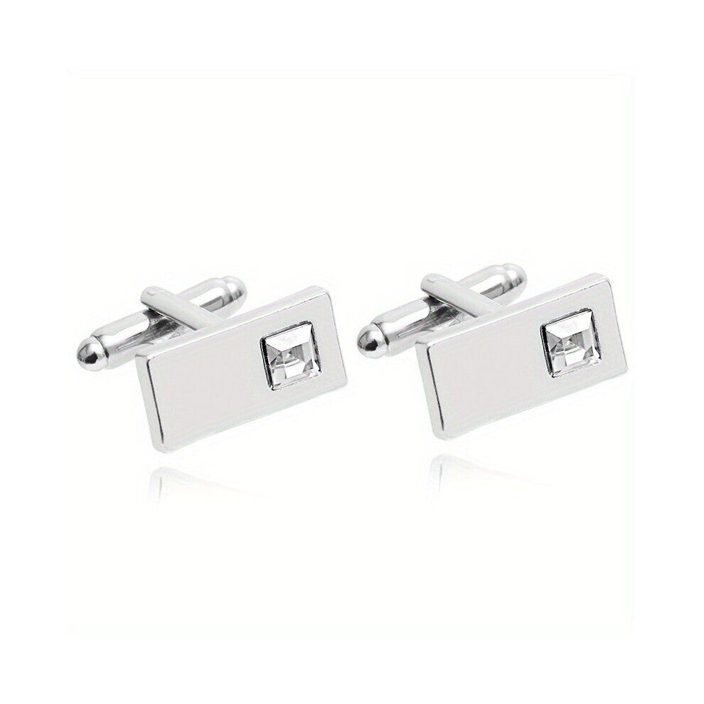 Cubic Zircon Cufflinks Shirt Cufflinks Versatile Accessories Cufflinks For Wedding Suit