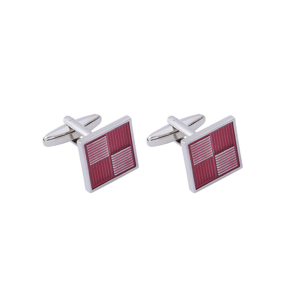 1pair Mens Plaid Cufflinks French Mens Cufflinks Cufflink Alloy Shirt Accessories