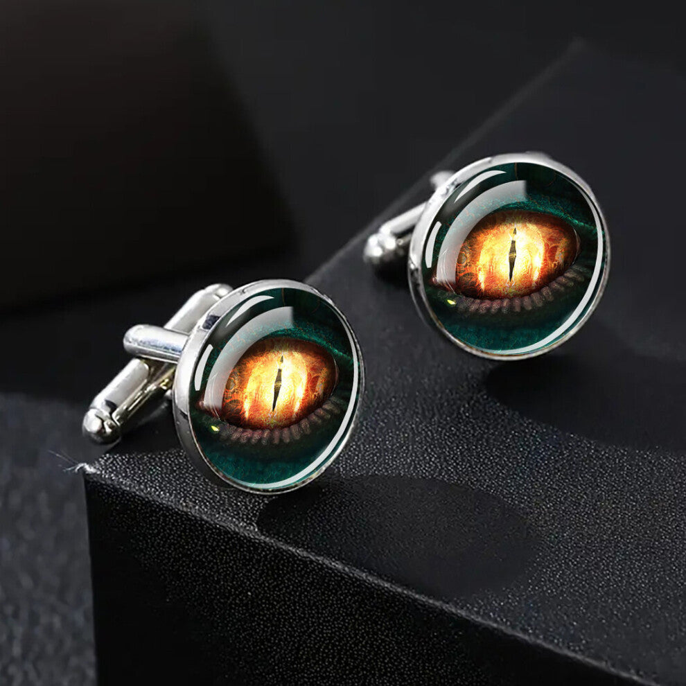 1pair Evil Eye Alloy Cufflinks For Men Shirt CufflinksBest Man Wedding Cufflinks Clothing Accessories Gift For Dad Boyfriend Husband