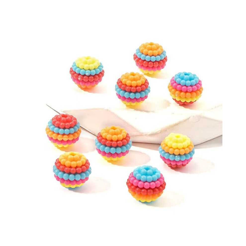 50pcs bag 10mm Colorful Bayberry Beads Diy Colorful Childrens Puzzle Beads Accessories DIY Materials
