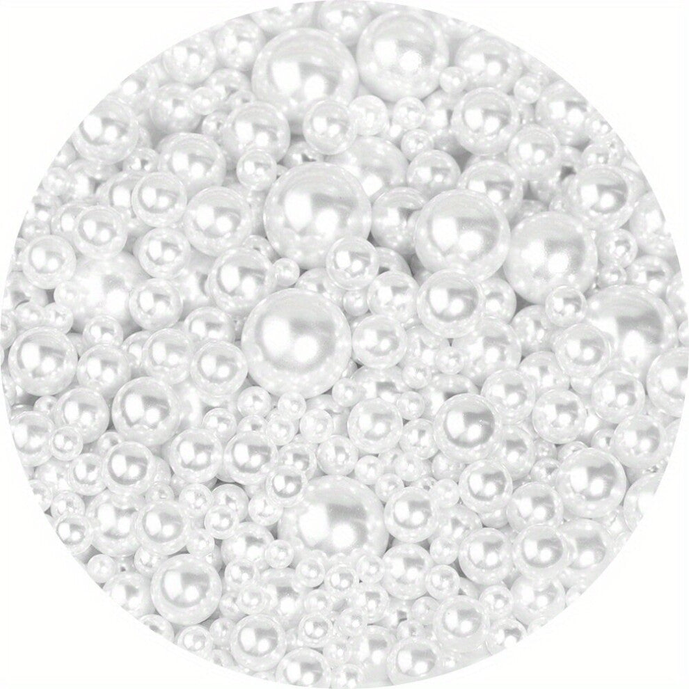 50 100 500pcs Assorted Sizes Faux Pearls Without Holes Vase Filling Pearls Desktop Scattering Wedding Birthday Party Home Decoration Creamy And Pure T