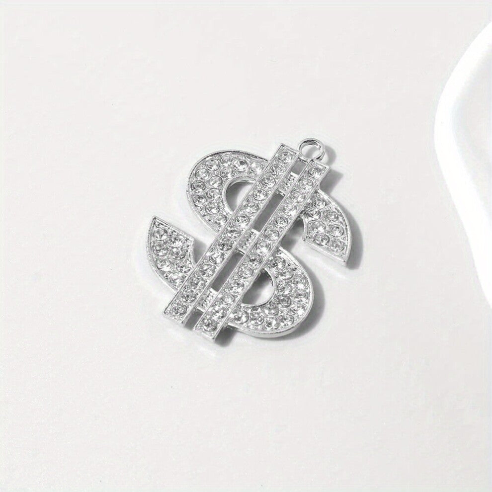 1pc Golden Alloy DIY Jewelry Accessories Artificial Diamond encrusted Dollar Coins Clothing Accessories Accessories