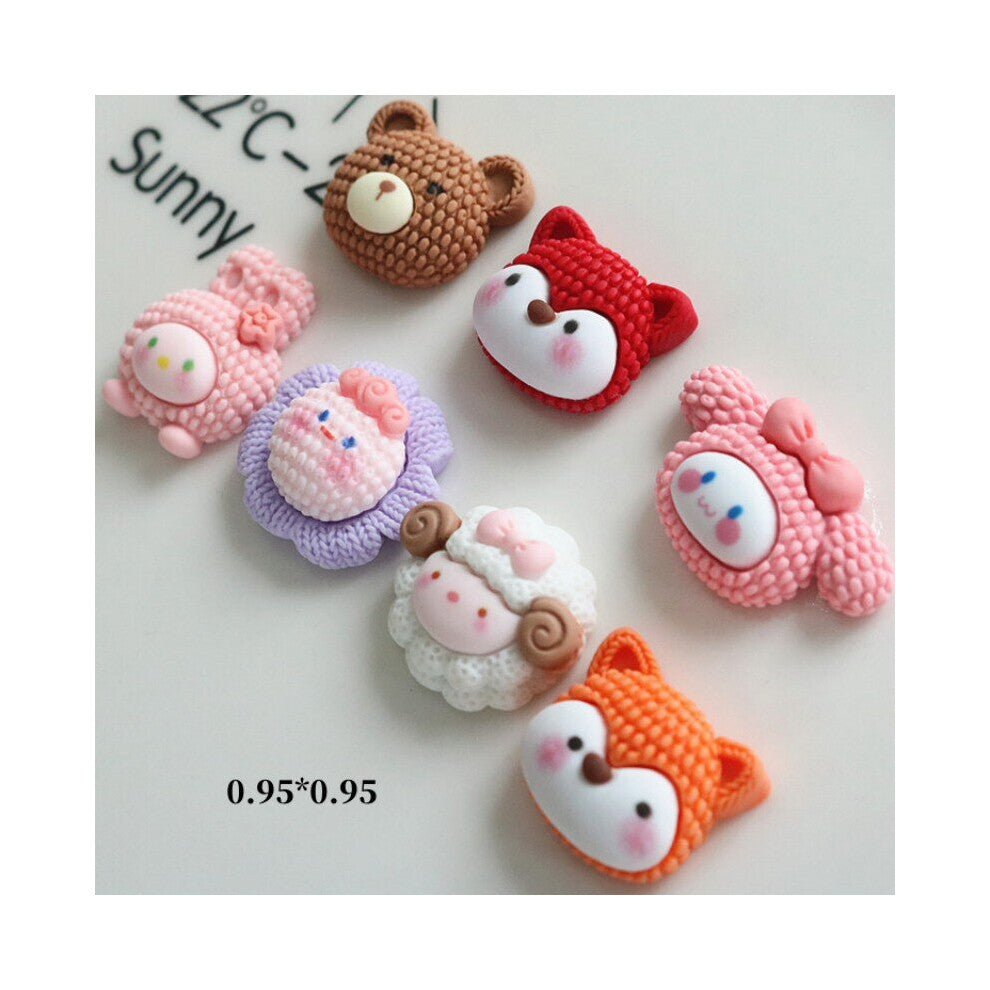Diy Knitted Animal Cartoon Earrings Hair Accessories Accessories Stationery Mobile Phone Case Key Chain Cup Hole Shoes Refrigerator Magnet Decorative