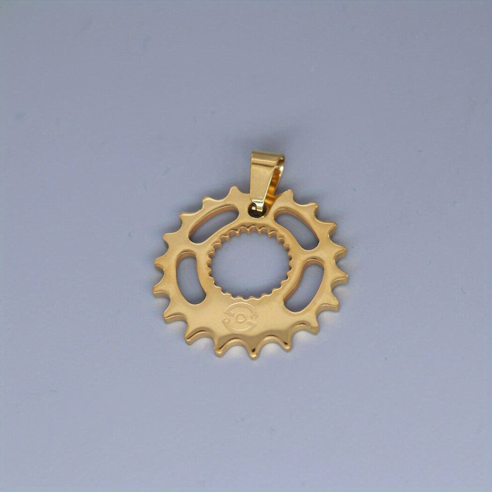 Creative Stainless Steel Gear Biker Pendant Necklace Charm Unique Motorcycle Jewelry Gift For Boyfriend