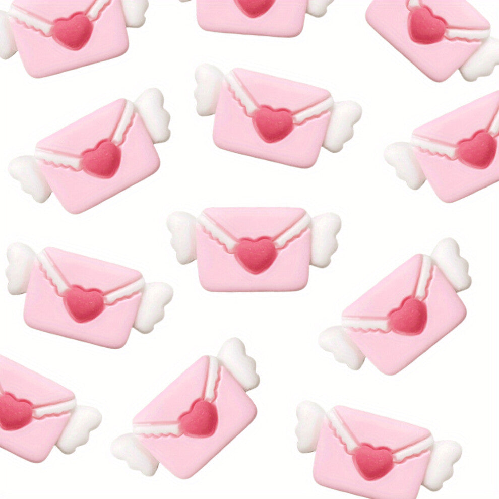 10pcs Mini Lovely Envelope Wings Flat Back Resin Cabochons Scrapbooking DIY Jewelry Craft Decoration Accessories