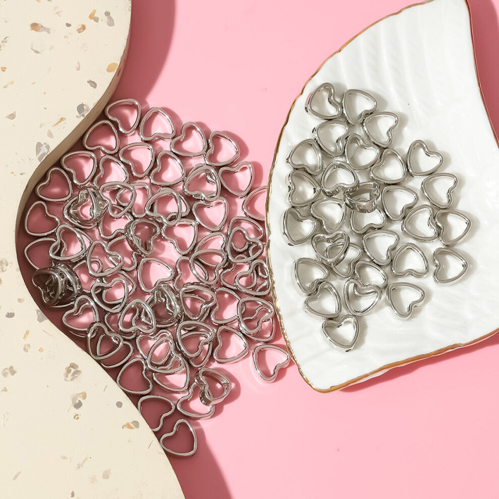 100pcs DIY Peach Heart Pendants For Crafts Scrapbooking Wedding Decoration Embellishments