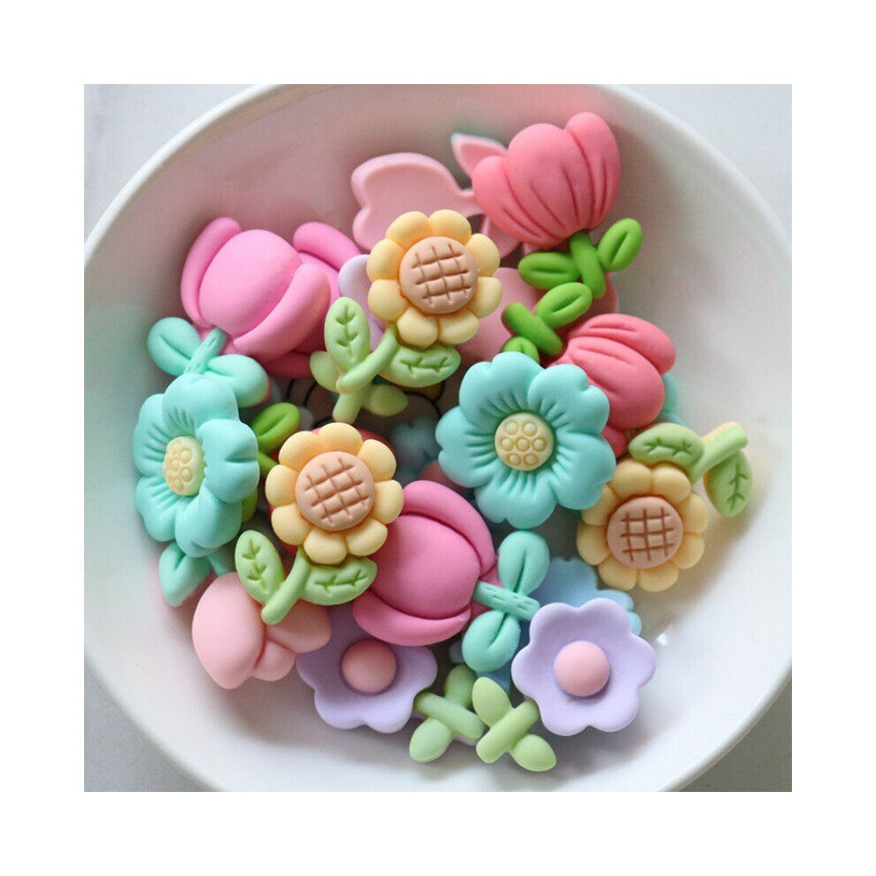 Flower Cartoon Earrings Hair Accessories For Stationery Mobile Phone Case Key Chain Cup Refrigerator Stickers Decorative Patch With Glue