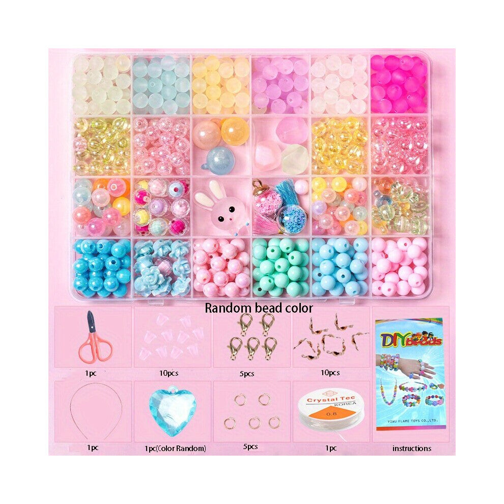 24compartments box Kids Bracelets Making Kit Bead Art And Craft Kits DIY Bracelets Necklace Hairband And Rings Toy Making Kit Christmas