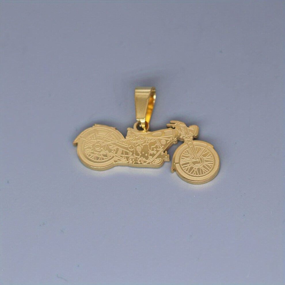 Vintage Stainless Steel Motorcycle Pendant Necklace For Men Punk Charm Choker Birthday Rock Biker Jewelry