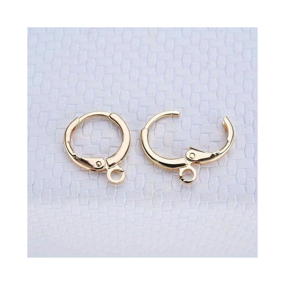 10pc Fashionable And Glossy Golde Or Silvery DIY Earrings Copper Accessories