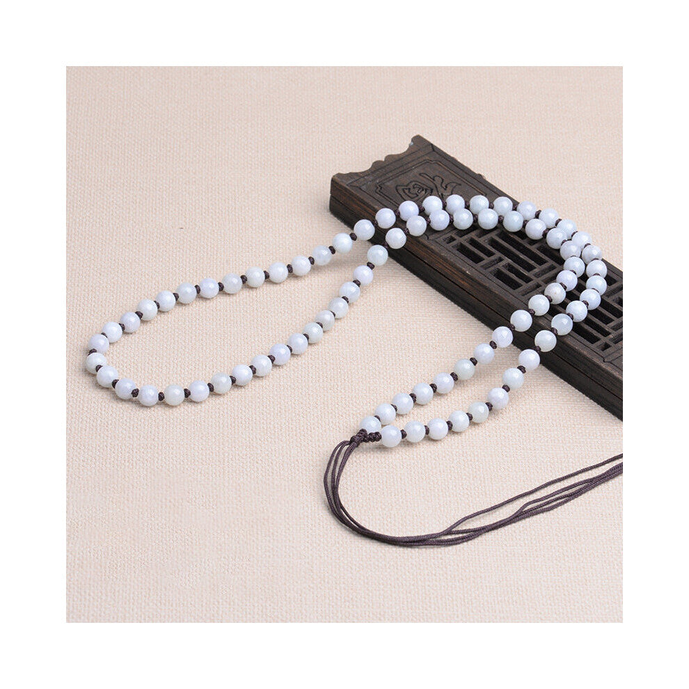 1pc Emerald Necklace Woven Jade Bead Lanyard Vase Bamboo Section Full Beads Rice Beads Jade Pendant Lanyard