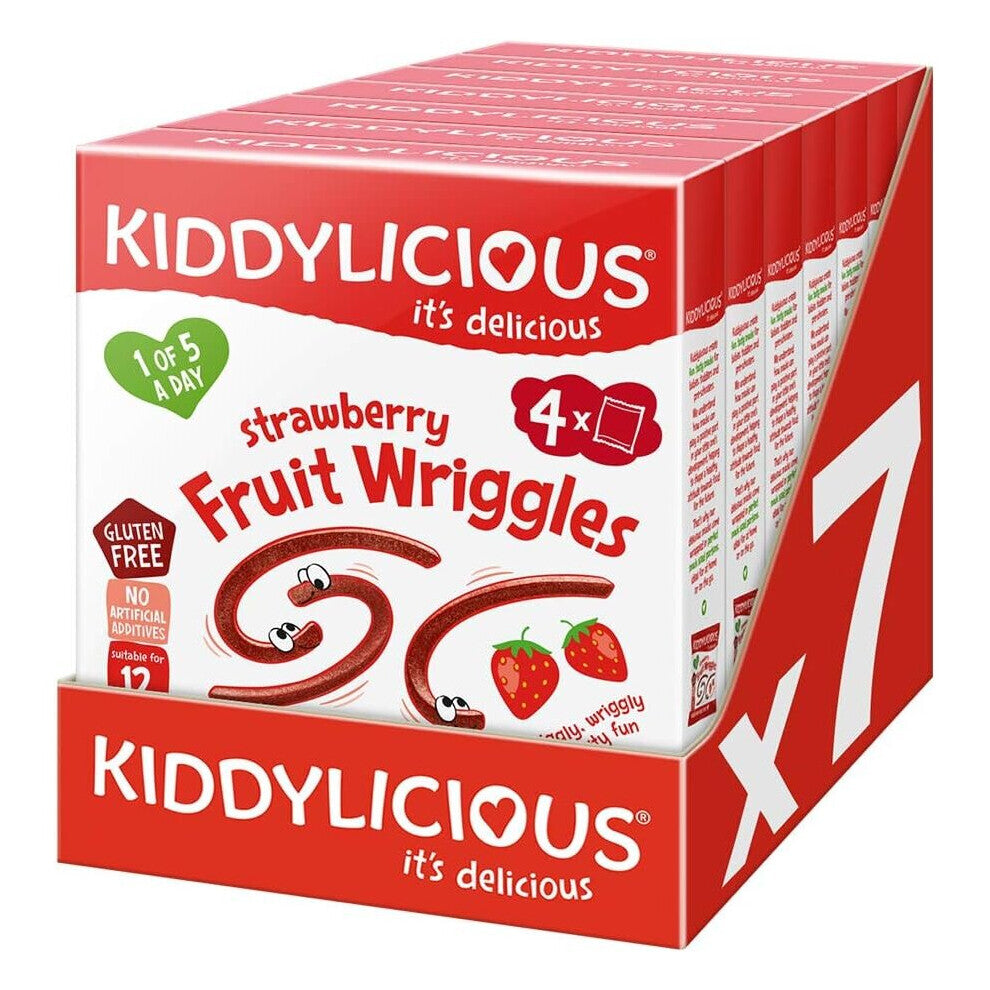 Strawberry Wriggles | Yummy snacks for kids | Suitable for 12+ months | 7 x 4 packs (28 total)