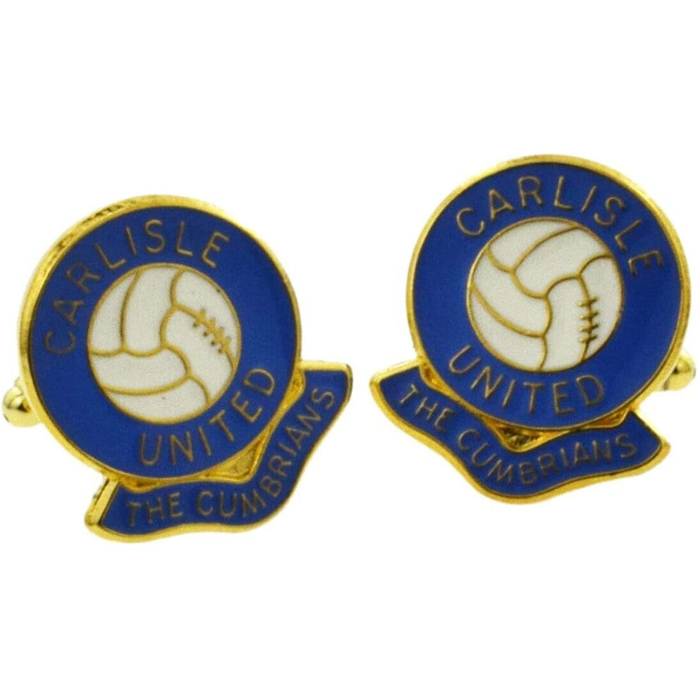 Carlisle United FC Cufflinks - Quality Metal Enamel, Boxed Gift