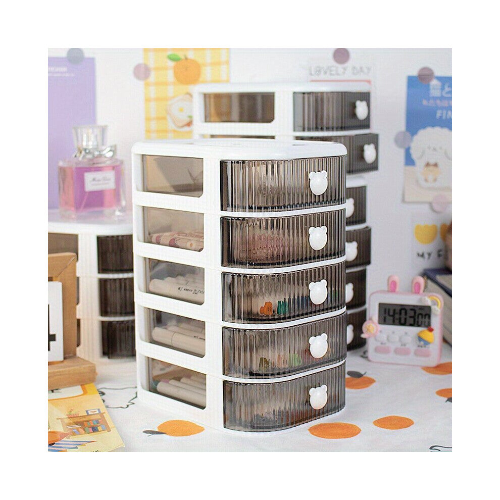 1pc Desktop Storage Box Drawer Style Jewelry Box Multifunctional Hair Clip Headwear Organizer Box Lipstick Cosmetics Storage Box