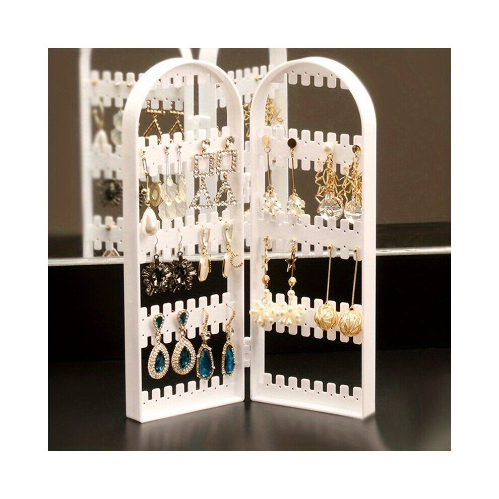 1pc Earrings Storage Box Household Large Capacity Necklace Earrings Storage Artifact Jewelry Earrings Box Display Rack