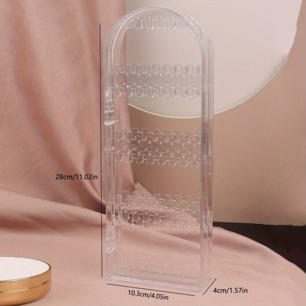 1pc Earrings Necklace Display Rack Creative Large Capacity Jewelry Storage Rack Desktop Plastic Jewelry Chain Rack