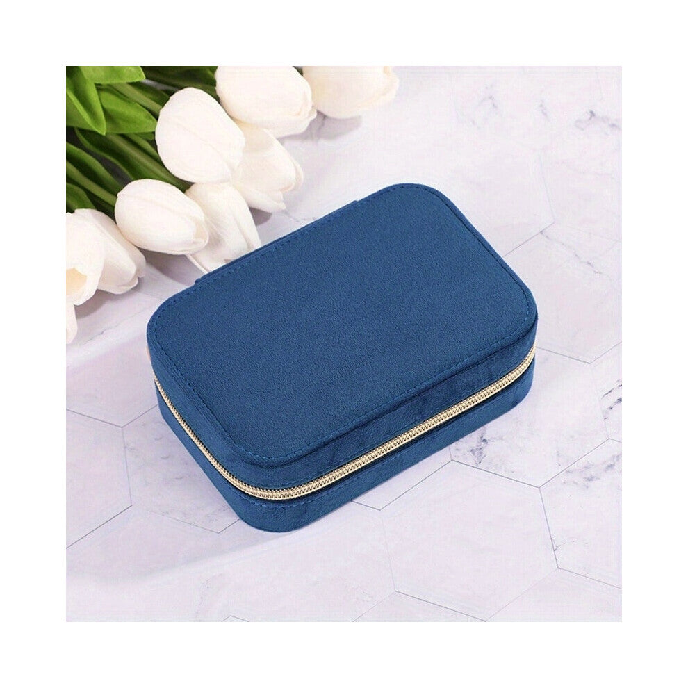 1pc Nordic Italian Velvet Jewelry Box Travel Household Watch Jewelry Storage Box Lipstick Necklace Bracelet Earrings Ring Jewelry Storage Box