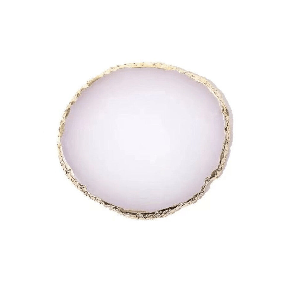 1pc Golden Edge Jewelry Accessories Display Tray Board Resin Packaging Container For Earring Rings Necklace Bracelet Table Desktop Ornaments