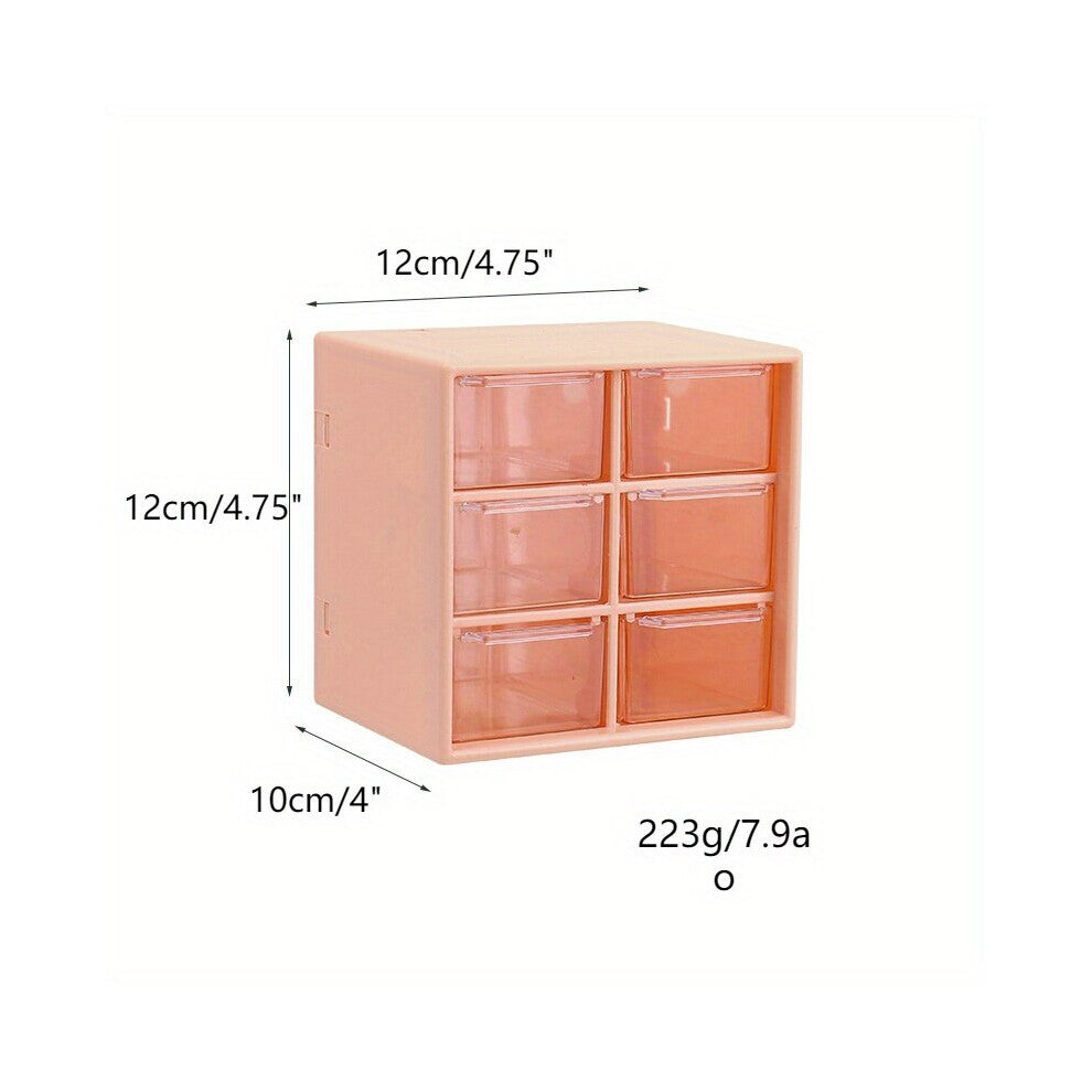 6 9 Grids Desktop Drawer Type Jewelry Storage Cabinet Transparent Jewelry Storage Box Plastic Puzzle Box