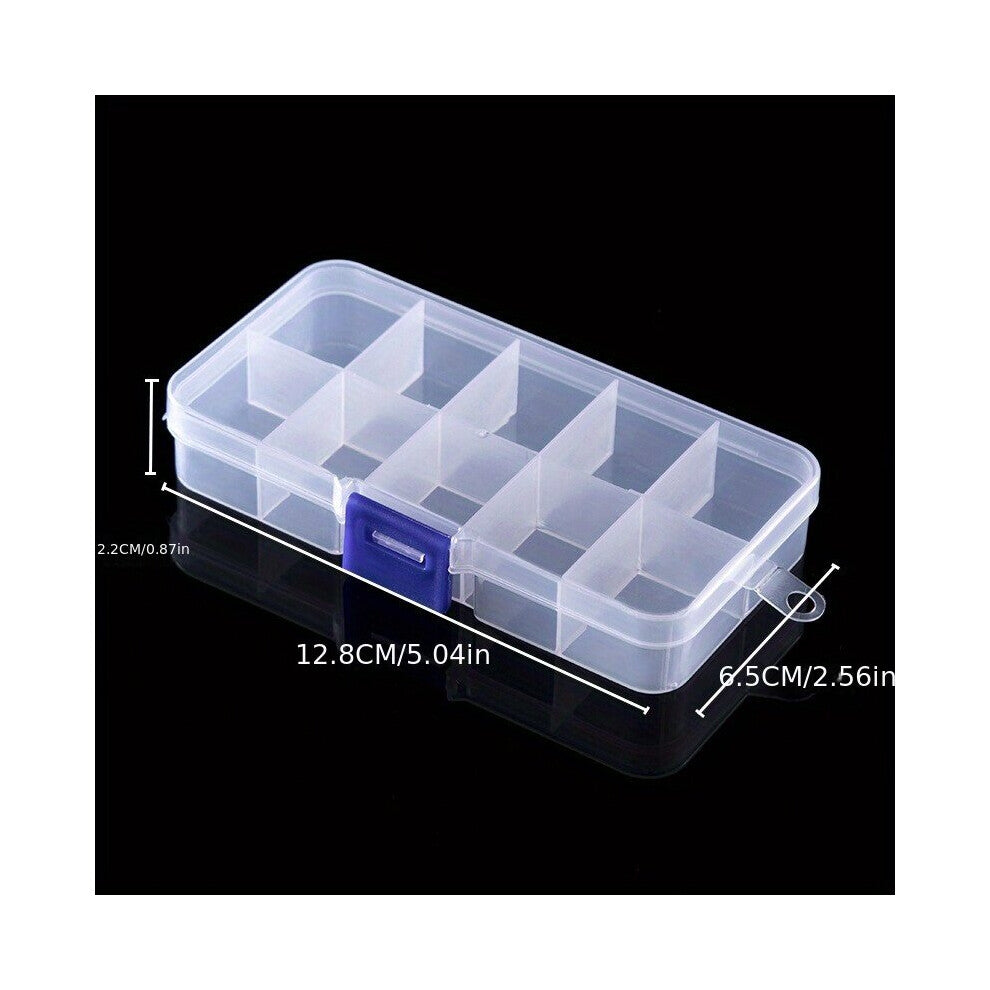 Desktop Storage Box 10 15 24 Grid Transparent Button Jewelry Cosmetic Packaging Box Jewelry Storage Box Multifunctional Storage Box