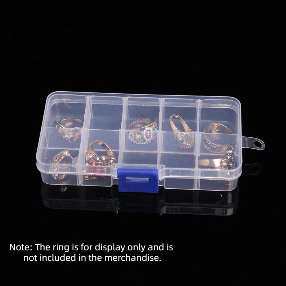 10 15 Grids Jewelry Storage Box With Detachable Lid Desktop Organizer Box Small Accessories Ring Earrings Jewelry Box Portable Storage Box