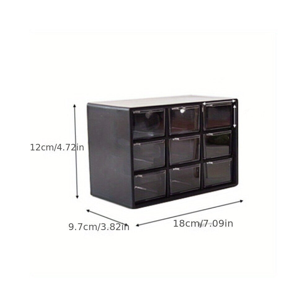 1PC 9 Drawers Cosmetics Jewelry Storage Box Desktop Dustproof Stationery Jewelry Cosmetics Storage Box