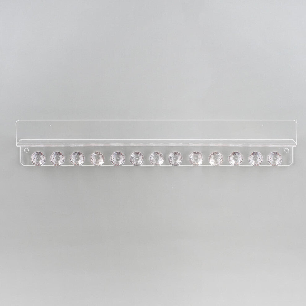 13 Hooks Wall Mounted Household Acrylic Jewelry Organizer With Display Shelf