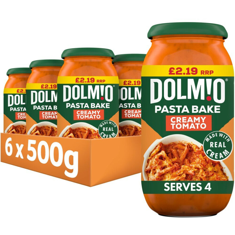 Dolmio Pasta Bake Creamy Tomato Pasta Sauce 500g ( Pack of 6 )