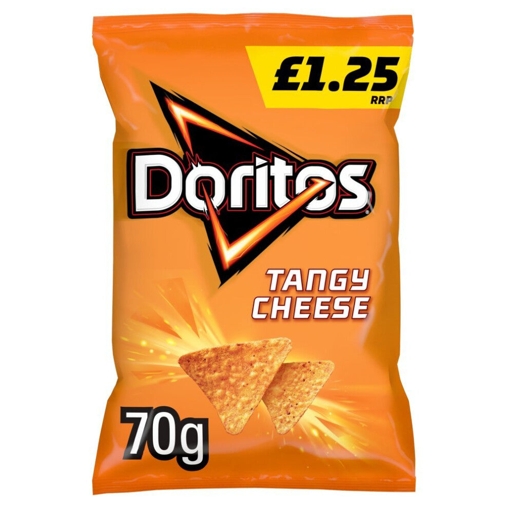 Doritos Tangy Cheese Tortilla Chips Crisps 70g ( pack of 15 )