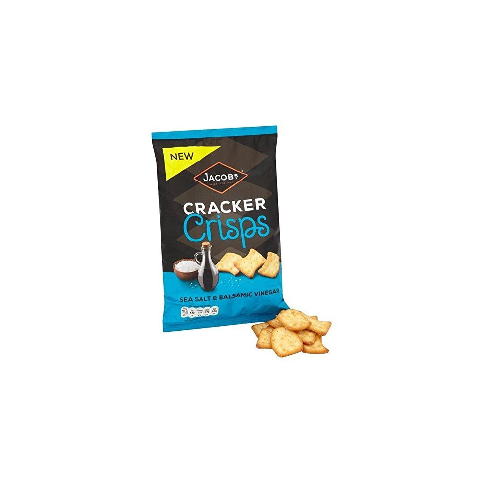 Cracker Crisps Sea Salt & Balsamic Vinegar 150g - Pack of 6